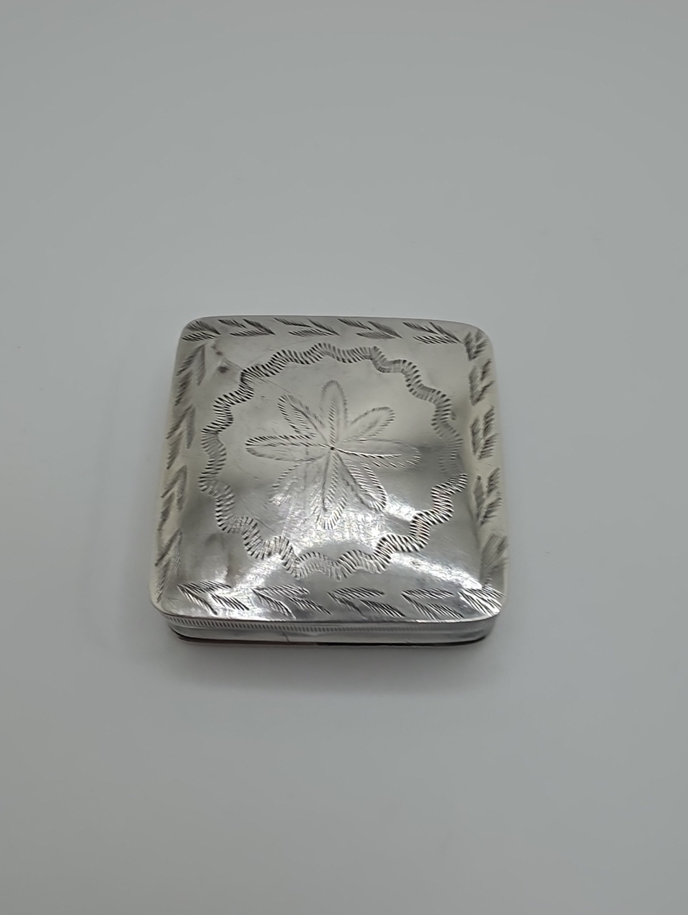 Floral Star Sterling Silver Pill Box Trinket
